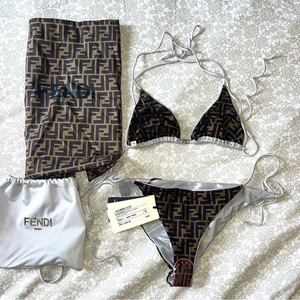 Fendi reversible two piece bikini